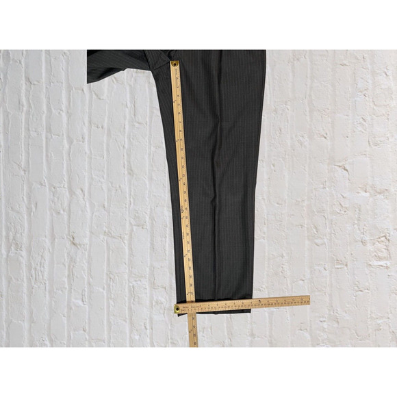 Jos A Bank Signature 41R 34x30 Gray with Ice Blue Dashed Stripe Suit Set - Picture 13 of 16